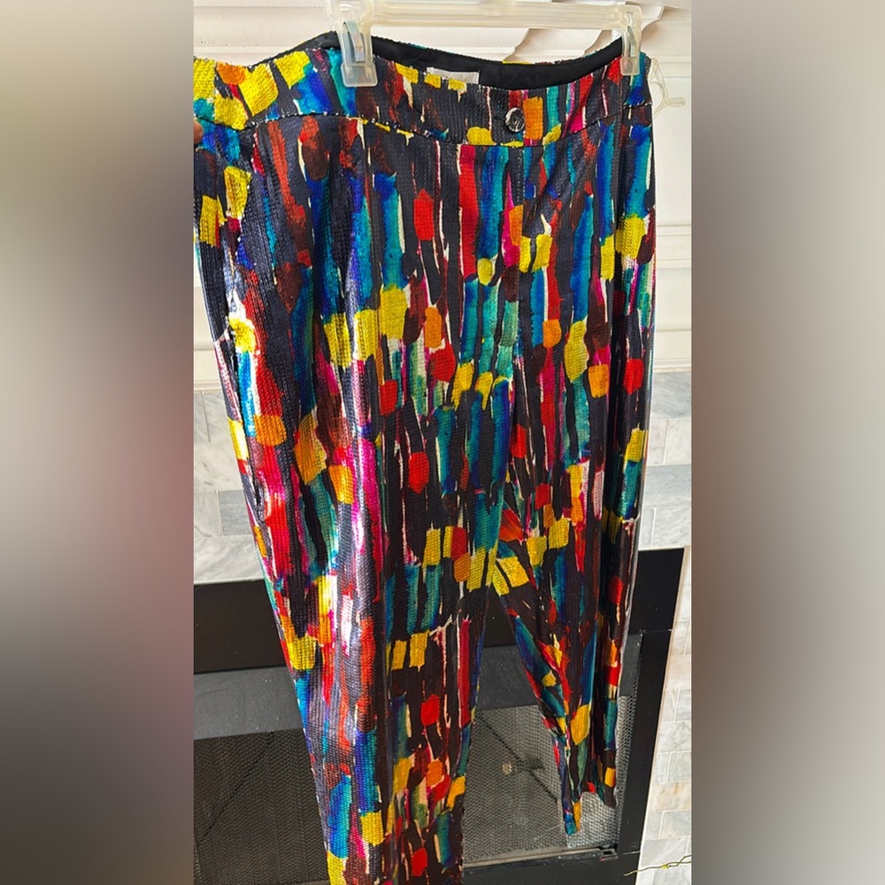 Colorful Abstract Patterned Pants - Picture 1 of 5